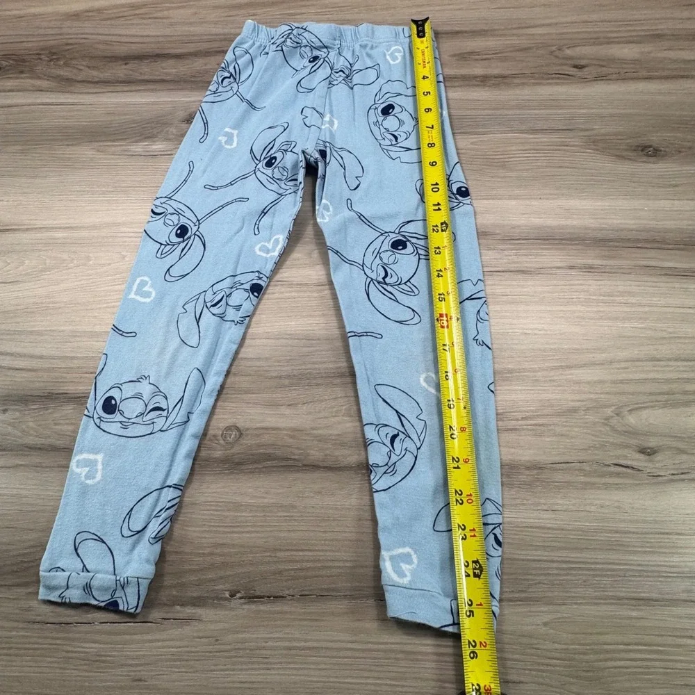 Disney Stitch and Angel‎ Blue Cotton Long Sleeve Pajama Set Girls Size 8